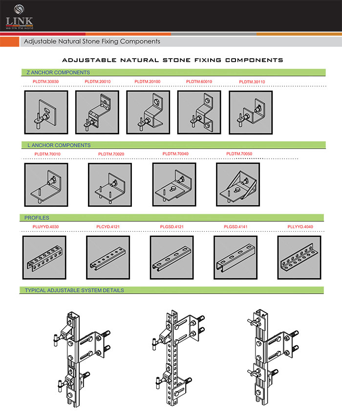 Stone Cladding Bracket Supports - Facade